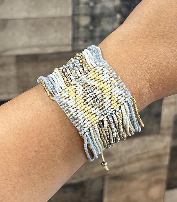 BRACELETS :: STRETCH-BEAD :: Wholesale Western Aztec Seed Bead Bracelet