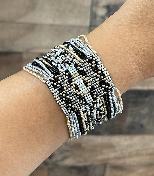 BRACELETS :: STRETCH-BEAD :: Wholesale Western Aztec Beaded Bracelet