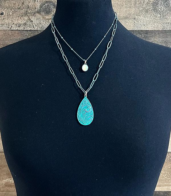 NECKLACES :: TRENDY :: Wholesale Western Teardrop Layered Necklace