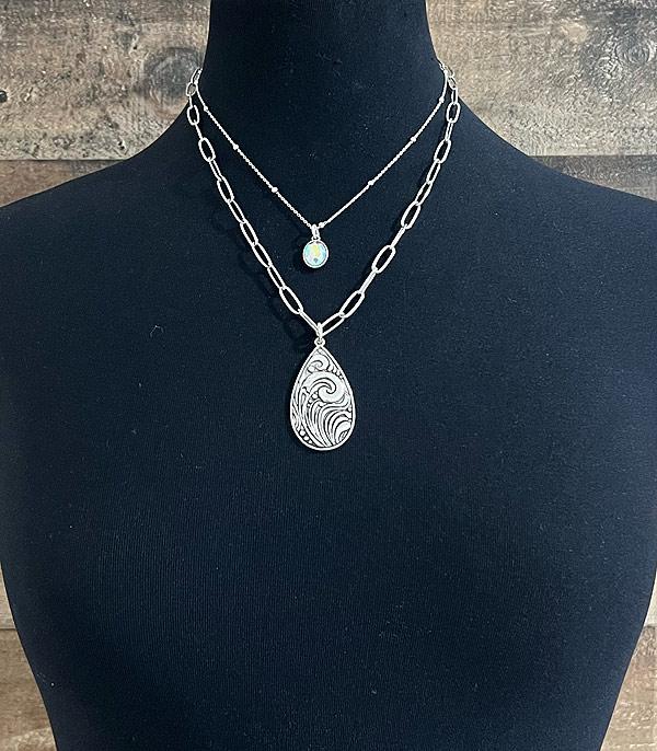 NECKLACES :: TRENDY :: Wholesale Western Teardrop Layered Necklace