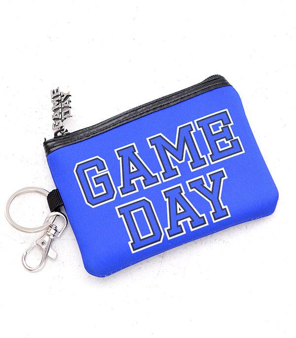 <font color=PURPLE>GAMEDAY</font> :: Wholesale Game Day Keyring Coin Pouch