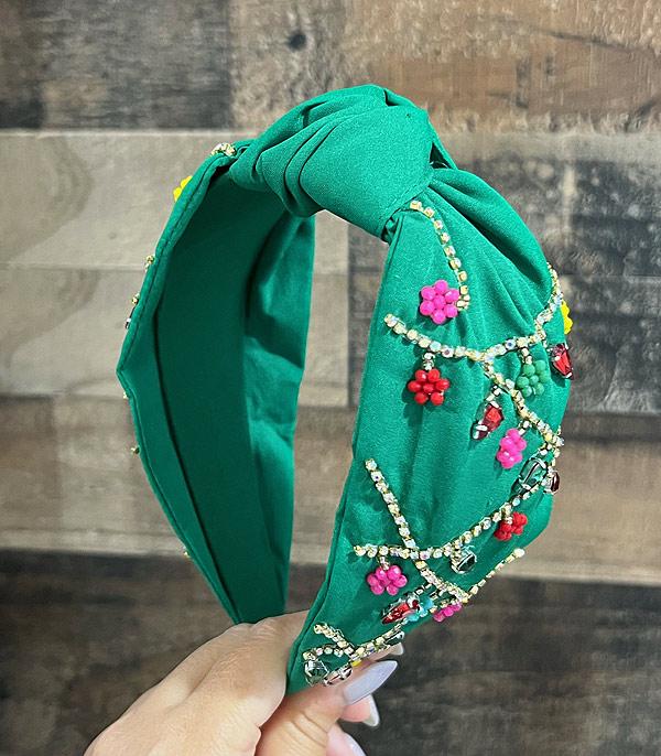 HATS I HAIR ACC :: HAIR ACCESSORIES :: Wholesale Christmas Top Knot Headband