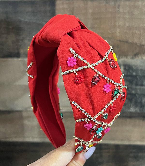 HATS I HAIR ACC :: HAIR ACCESSORIES :: Wholesale Christmas Top Knot Headband