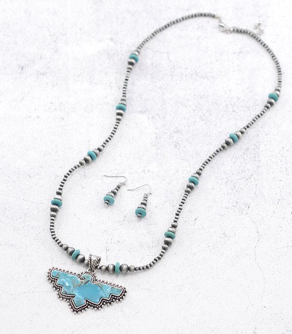 NECKLACES :: WESTERN LONG NECKLACES :: Wholesale Turquoise Thunderbird Navajo Necklace