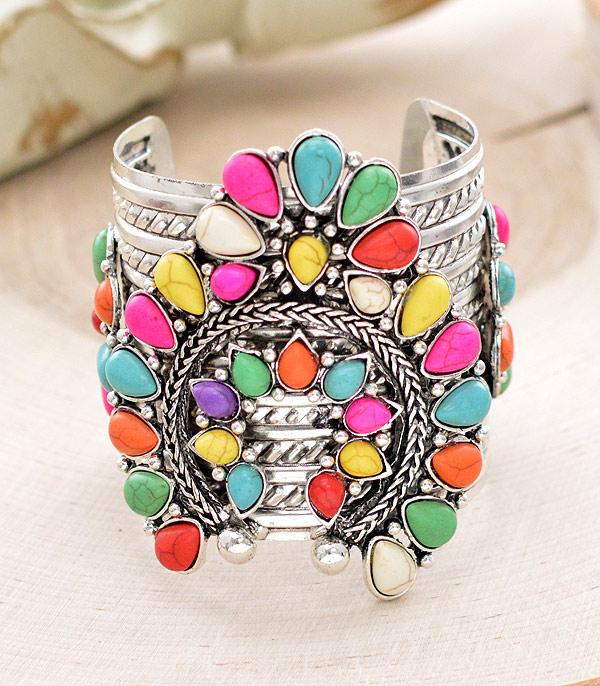BRACELETS :: CUFF I BANGLE :: Wholesale Western Squash Blossom Bracelet