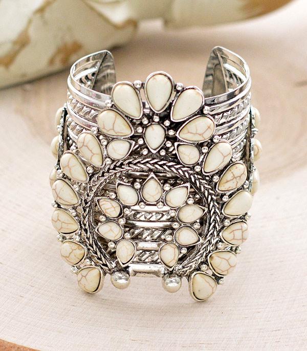 BRACELETS :: CUFF I BANGLE :: Wholesale Western Squash Blossom Bracelet