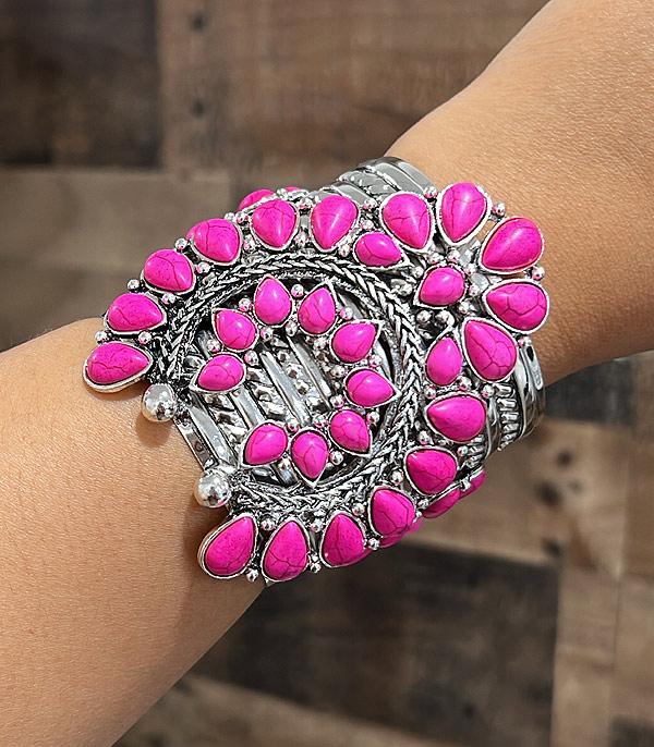 BRACELETS :: CUFF :: Wholesale Pink Squash Blossom Bracelet