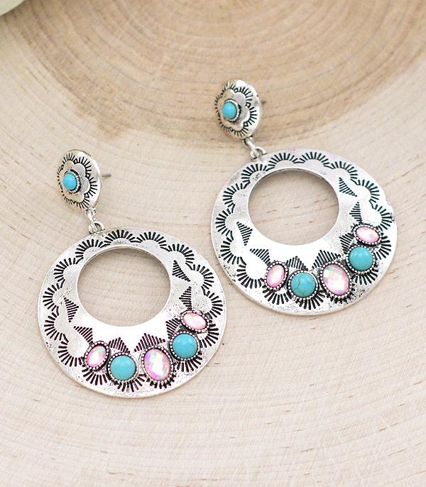 EARRINGS :: WESTERN POST EARRINGS :: Wholesale Western Concho Earrings