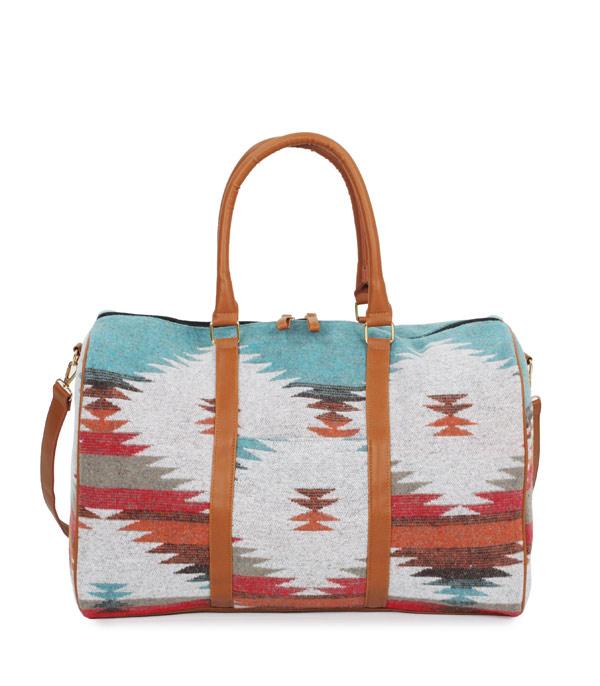 New Arrival :: Wholesale Western Aztec Print Weekender Bag