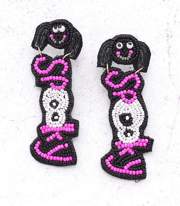 <font color=GREEN>HOLIDAYS</font> :: JEWELRY I BAGS :: Wholesale Spooky Halloween Beaded Earrings