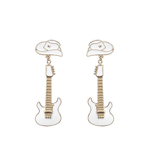 EARRINGS :: WESTERN POST EARRINGS :: Wholesale Western Cowgirl Guitar Earrings