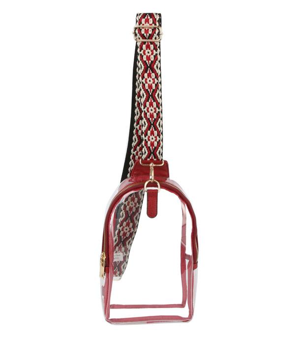 HANDBAGS :: BACKPACK l SLING BAG :: Wholesale Guitar Strap Clear Body Bag