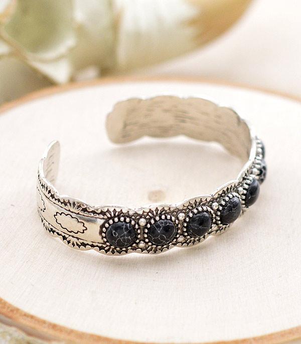 BRACELETS :: CUFF I BANGLE :: Wholesale Western Stone Cuff Bracelet