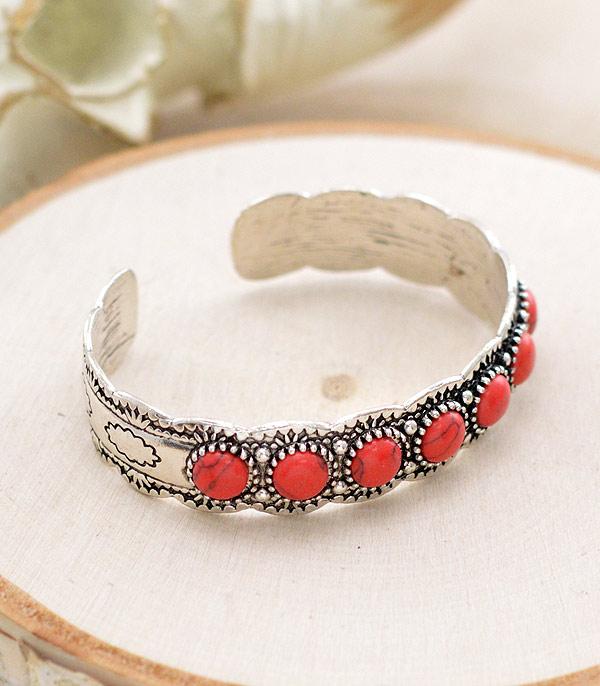 BRACELETS :: CUFF I BANGLE :: Wholesale Western Stone Cuff Bracelet