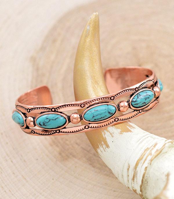 New Arrival :: Wholesale Western Stone Cuff Bracelet