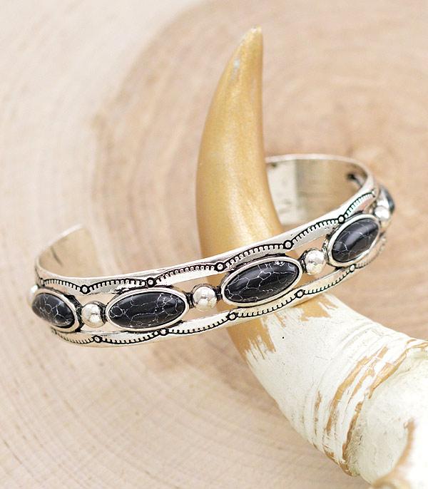 BRACELETS :: CUFF I BANGLE :: Wholesale Western Stone Cuff Bracelet