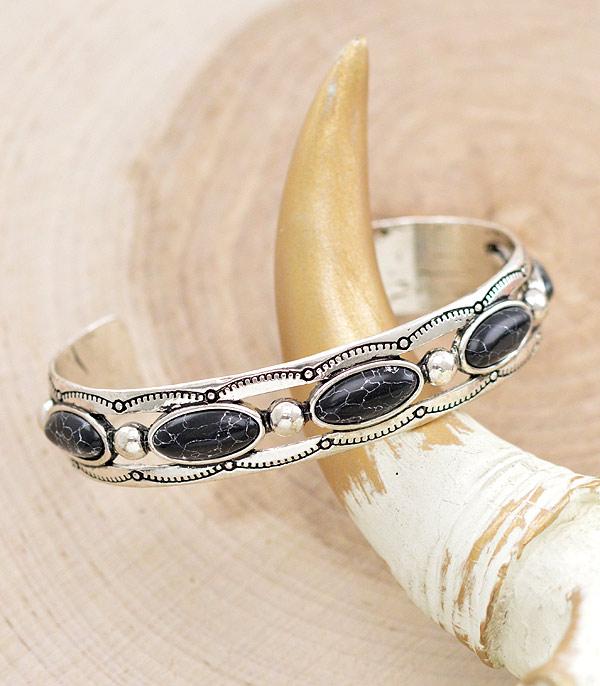 BRACELETS :: CUFF :: Wholesale Western Stone Cuff Bracelet