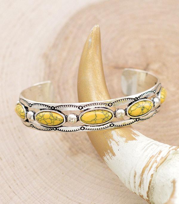 BRACELETS :: CUFF :: Wholesale Western Stone Cuff Bracelet