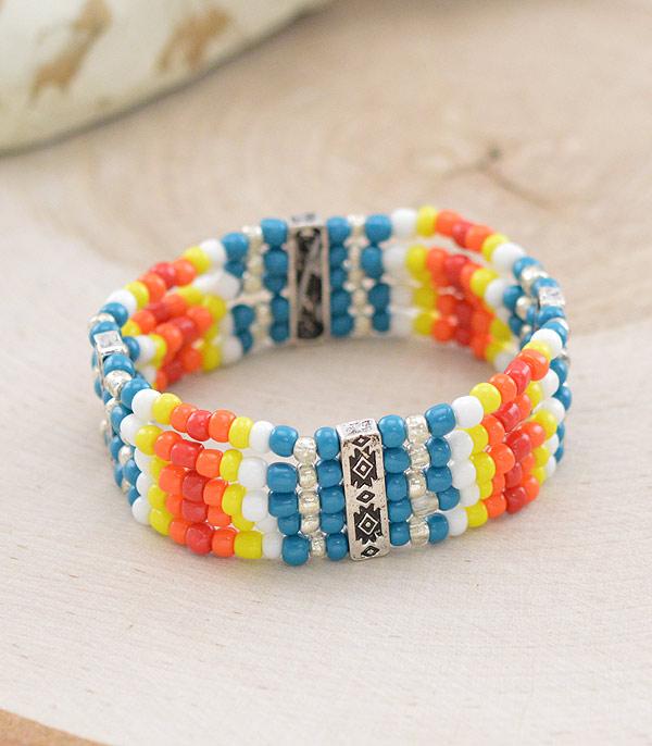 BRACELETS :: STRETCH-BEAD :: Wholesale Navajo Seed Bead Bracelet