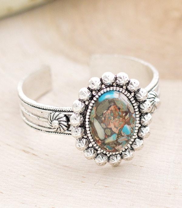 New Arrival :: Wholesale Western Stone Cuff Bracelet