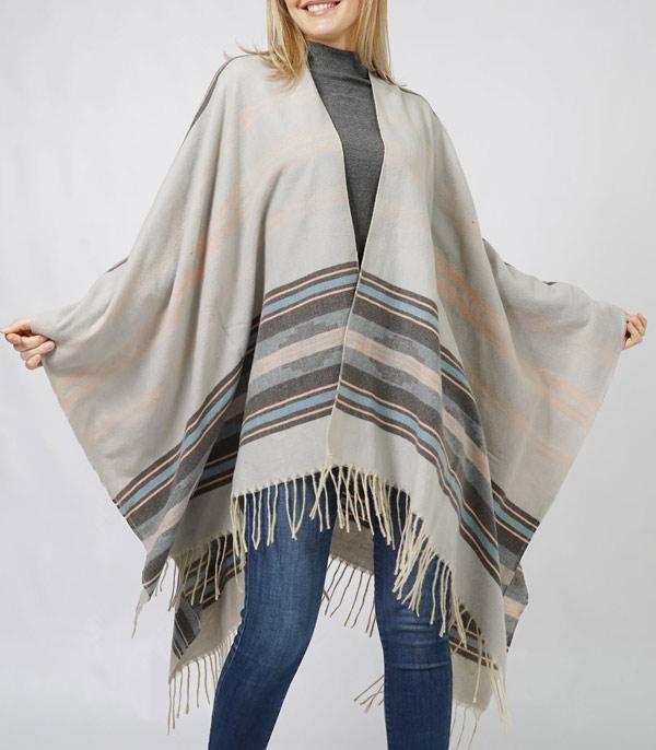 KIMONO I SCARVES :: KIMONO / PONCHO :: Wholesale Western Aztec Pattern Cape