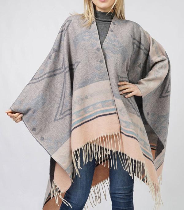 New Arrival :: Wholesale Western Aztec Pattern Cape