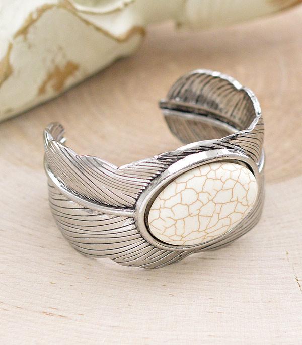 BRACELETS :: CUFF I BANGLE :: Wholesale Western Semi Stone Cuff Bracelet
