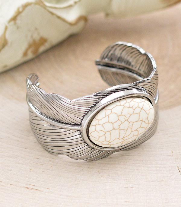 BRACELETS :: CUFF :: Wholesale Western Semi Stone Cuff Bracelet