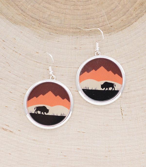 New Arrival :: Wholesale Western Landscape Earrings