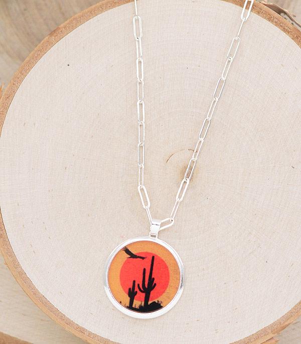 NECKLACES :: CHAIN WITH PENDANT :: Wholesale Western Landscape Pendant Necklace