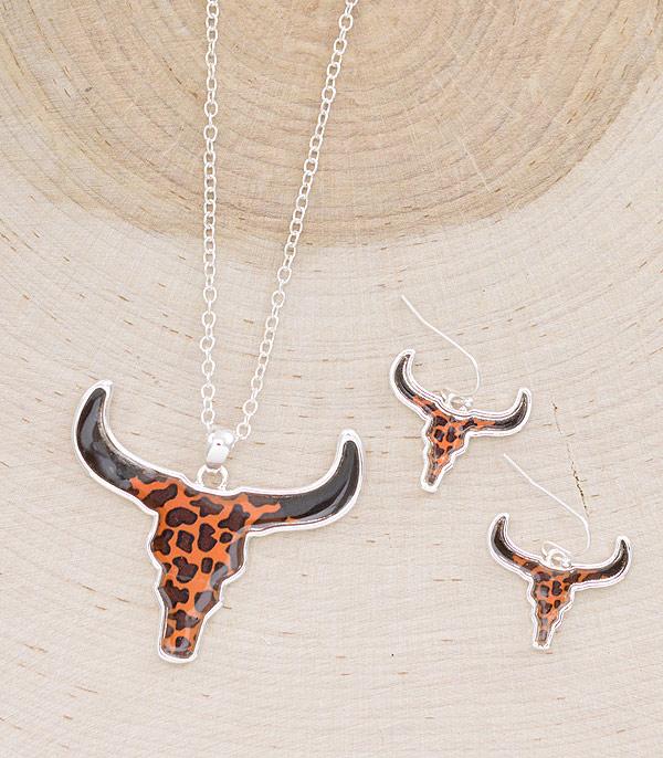 NECKLACES :: CHAIN WITH PENDANT :: Wholesale Western Steer Head Pendant Necklace