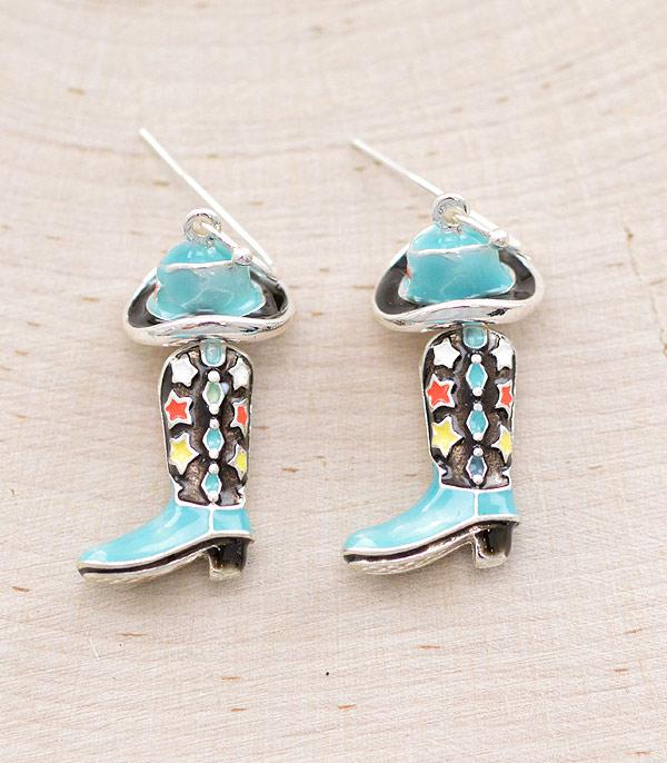 New Arrival :: Wholesale Cowgirl Boots Hat Earrings