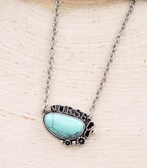 NECKLACES :: CHAIN WITH PENDANT :: Wholesale Western Turquoise Nurse Necklace