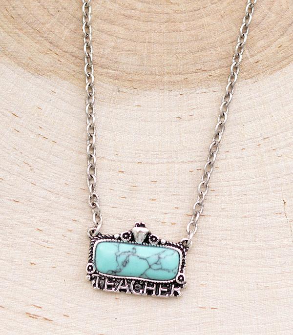 New Arrival :: Wholesale Western Turquoise Teacher Necklace