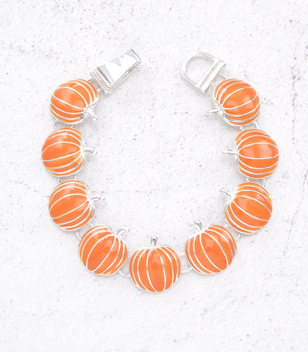 <font color=GREEN>HOLIDAYS</font> :: Wholesale Pumpkin Magnetic Bracelet