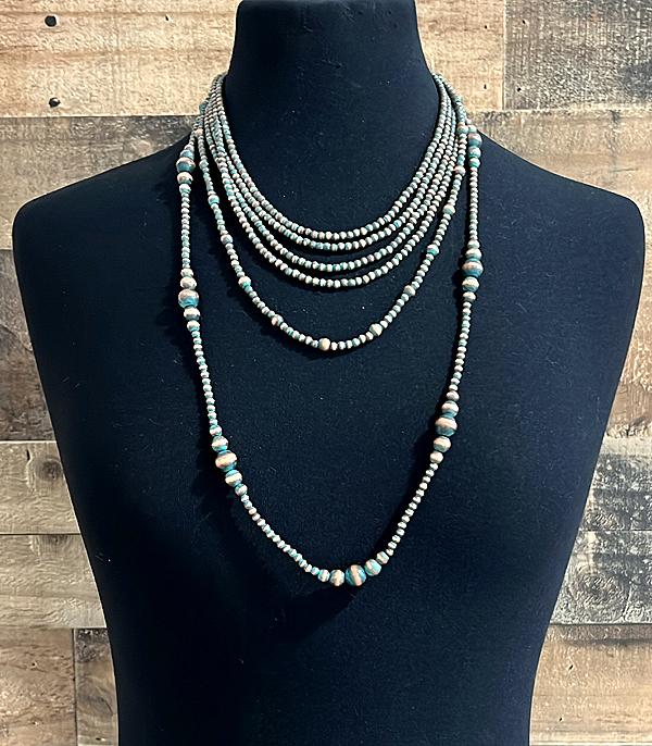 NECKLACES :: WESTERN LONG NECKLACES :: Wholesale Multi Strand Navajo Pearl Necklace