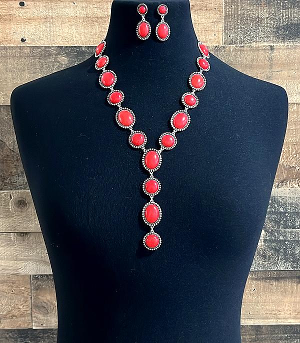 New Arrival :: Wholesale Western Turquoise Lariat Necklace Set