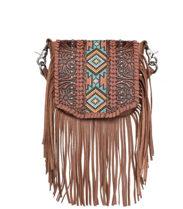 New Arrival :: Wholesale Montana West Tooled Fringe Bag