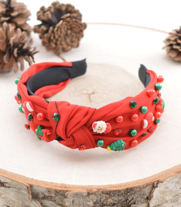 HATS I HAIR ACC :: HAIR ACCESSORIES :: Wholesale Christmas Top Knot Headband