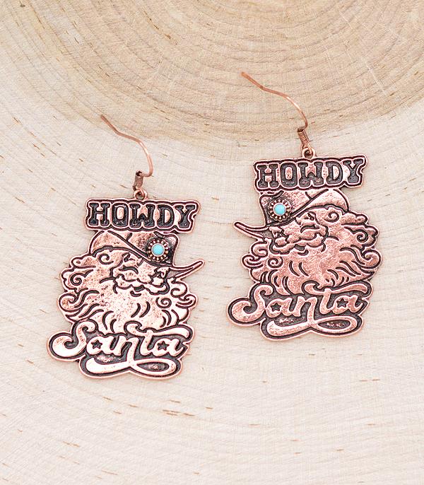 <font color=GREEN>HOLIDAYS</font> :: JEWELRY I BAGS :: Wholesale Howdy Christmas Santa Earrings
