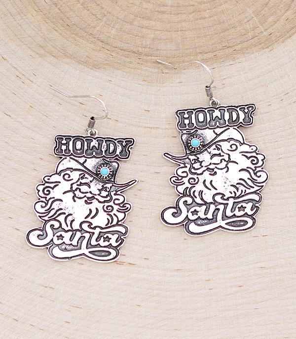 New Arrival :: Wholesale Howdy Santa Christmas Earrings