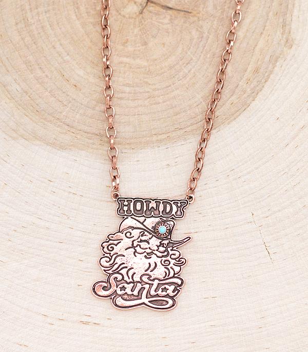 <font color=GREEN>HOLIDAYS</font> :: JEWELRY I BAGS :: Wholesale Howdy Santa Christmas Necklace