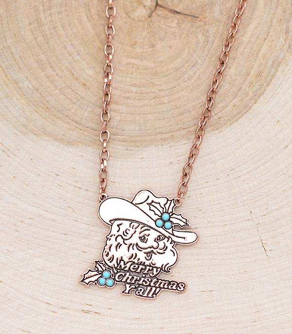 New Arrival :: Wholesale Western Santa Christmas Necklace