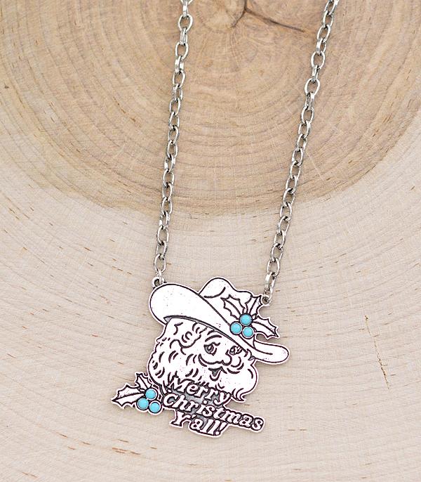 <font color=GREEN>HOLIDAYS</font> :: Wholesale Western Cowboy Santa Necklace