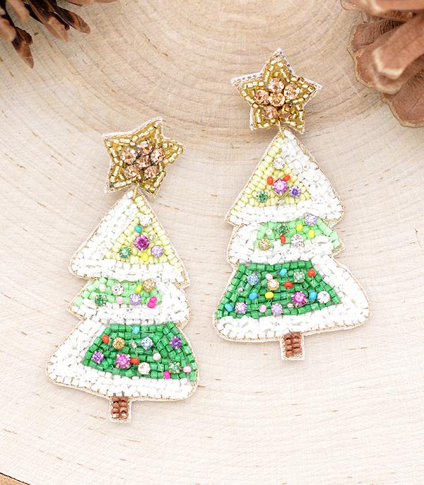 New Arrival :: Wholesale Viola Christmas Bead Earrings