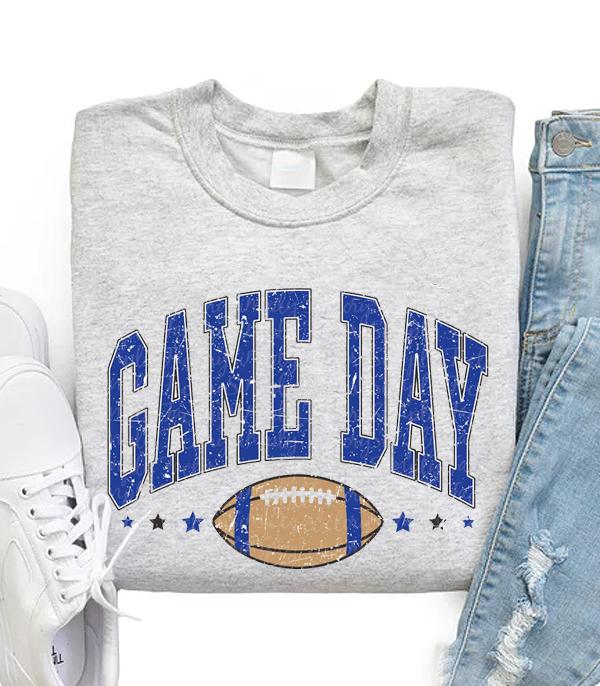 GRAPHIC TEES :: LONG SLEEVE :: Wholesale Game Day Vintage Sweatshirt