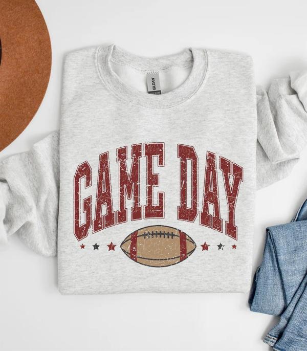 GRAPHIC TEES :: LONG SLEEVE :: Wholesale Game Day Vintage Sweatshirt