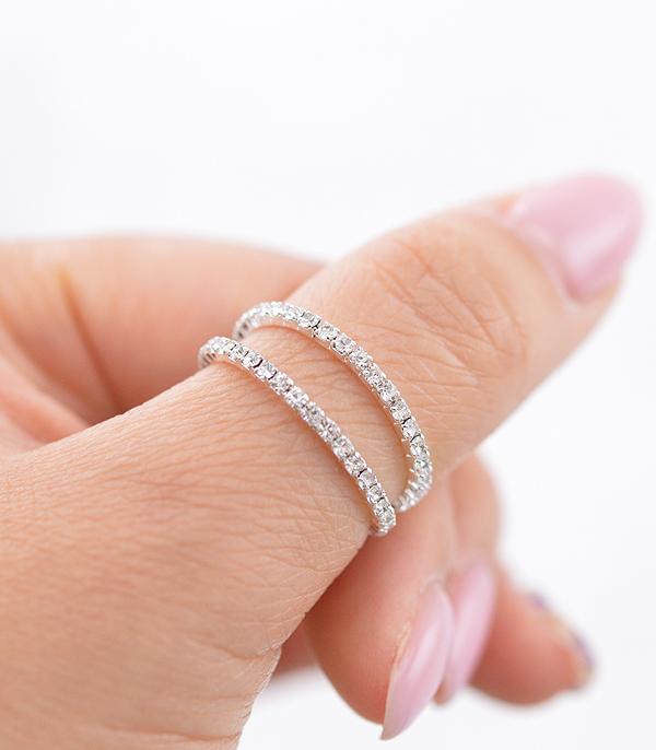 RHINESTONE :: Wholesale Rhinestone Memory Wire Ring