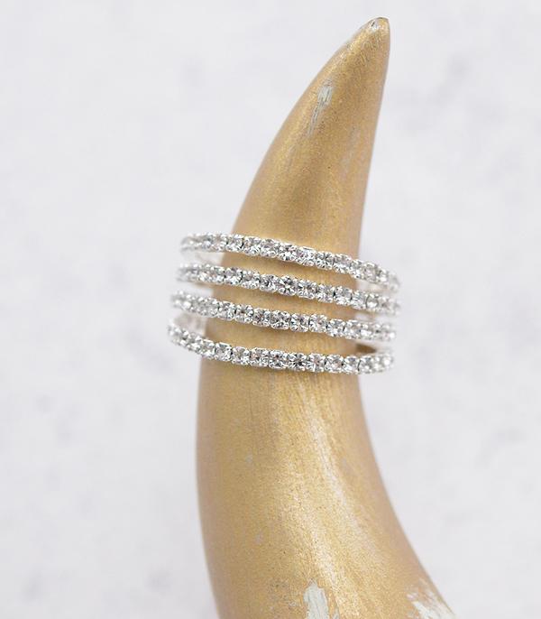 RHINESTONE :: Wholesale Rhinestone Memory Wire Ring