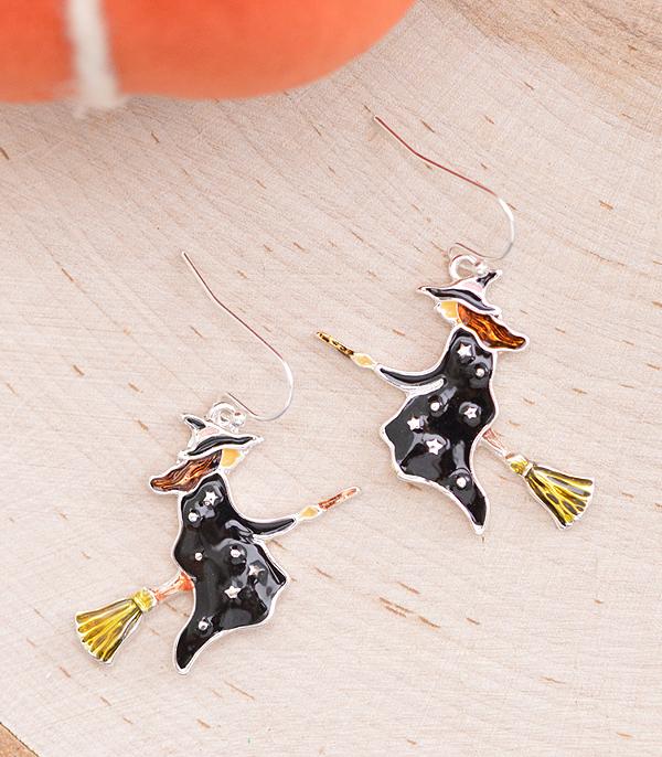<font color=GREEN>HOLIDAYS</font> :: JEWELRY I BAGS :: Wholesale Halloween Witch Dangle Earrings